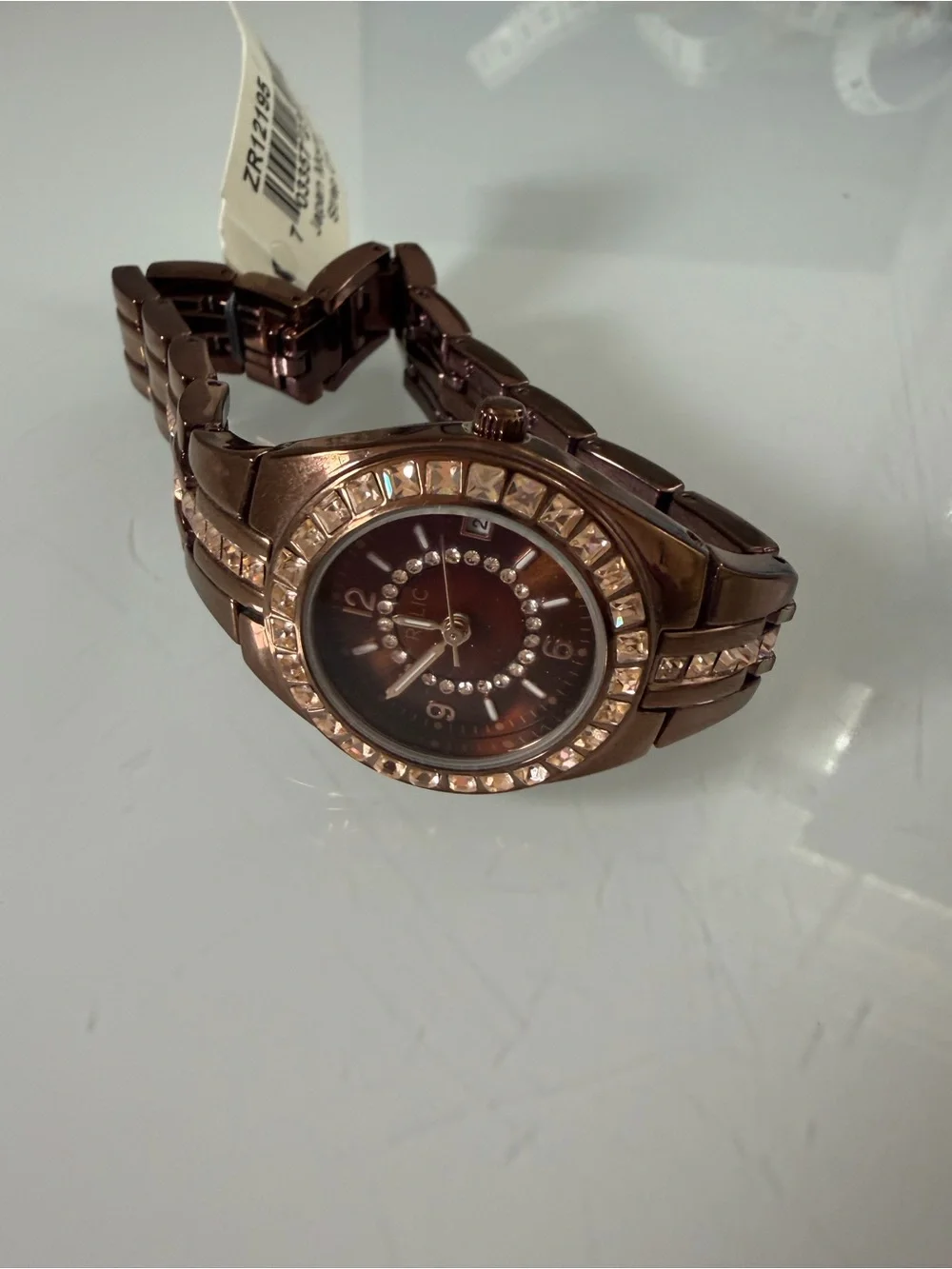 Relic by Fossil Women’s Queens Court Bronze Crystal Accent Bracelet Watch